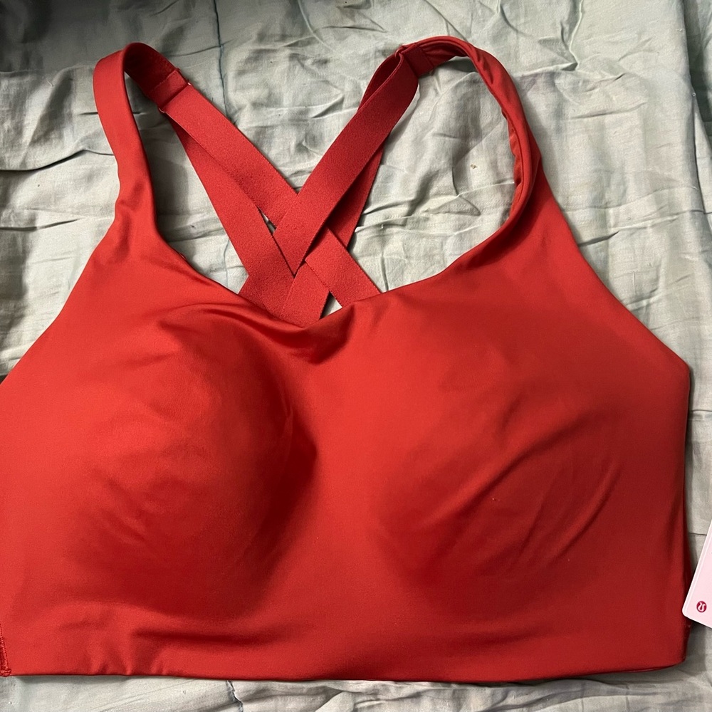 BNWT Lululemon Bra
Size 38DD
smoke free/feline friendly home 
Color is red rock